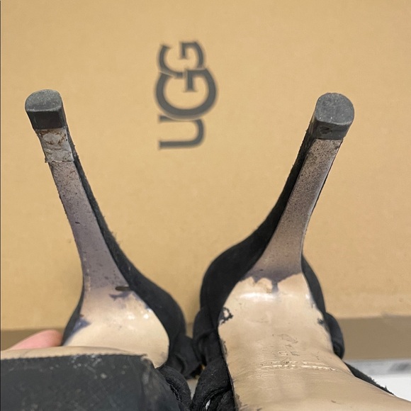 💯AUTHENTIC Miu Miu Black Suede Platform Strappy Heels - Picture 10 of 17